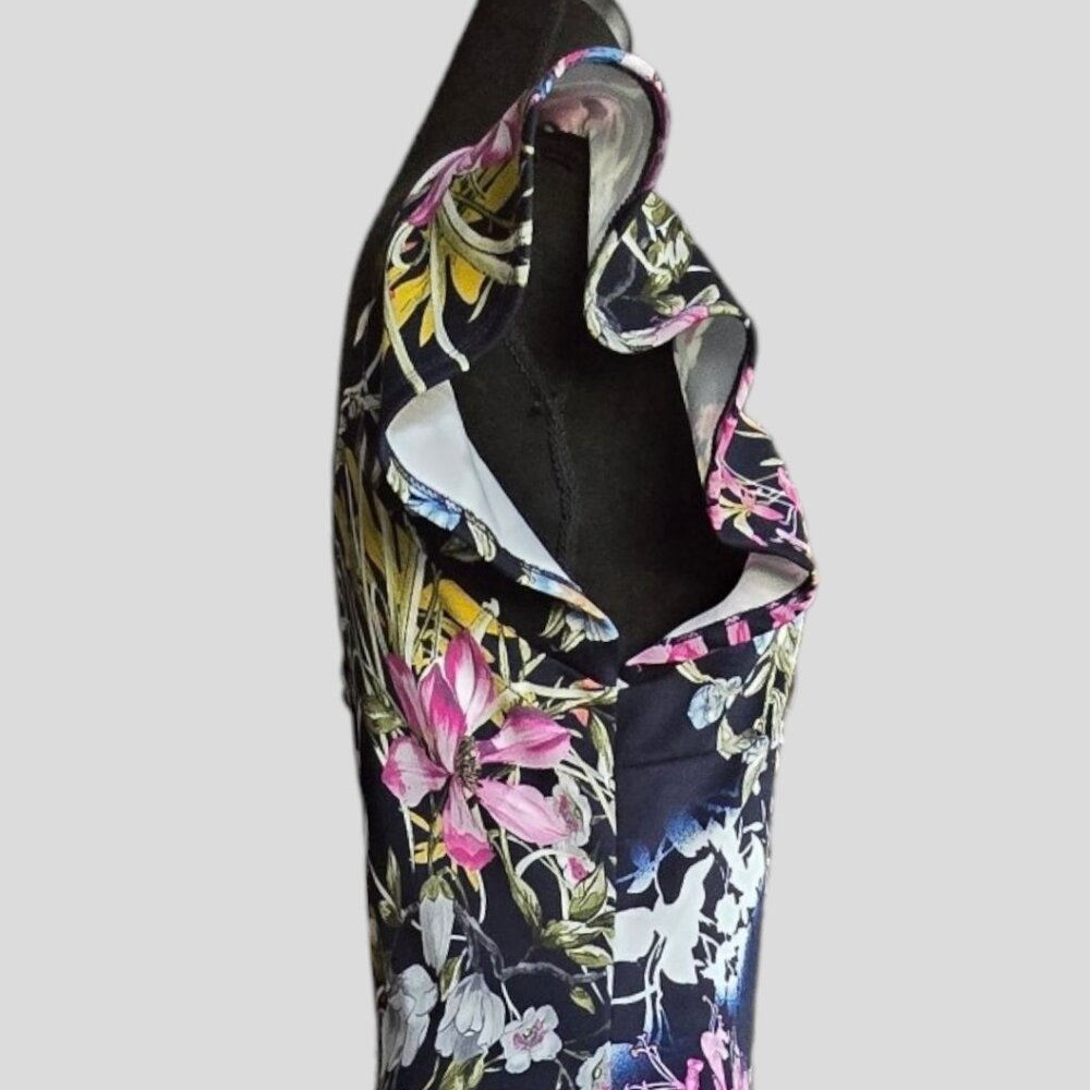 BLUEBELL Floral High/Low Hem Pullover V Neck Size M/L - Picture 4 of 7